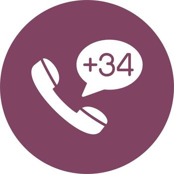 Spain Dial code Vector Icon