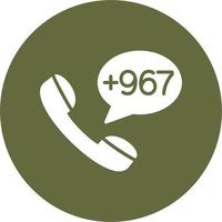 Yemen Dial code Vector Icon