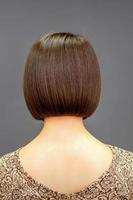 Back view of female bob hair photo