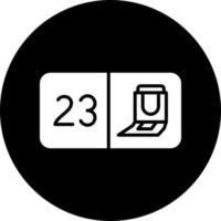 Seat Number Twenty Three Vector Icon