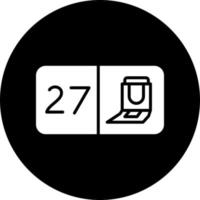 Seat Number Twenty Seven Vector Icon