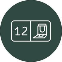 Seat Number Twelve Vector Icon