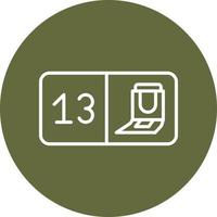 Seat Number Thirteen Vector Icon