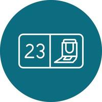 Seat Number Twenty Three Vector Icon