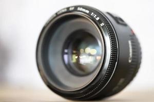 Close up of a Mirrorless camera lens photo