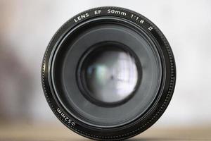 Close up of a Mirrorless camera lens photo