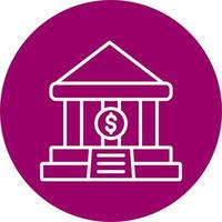 Bank Building Icon vector