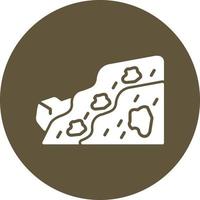 Rock Landsliding Icon vector