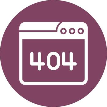 Web Error 404 Vector Icon