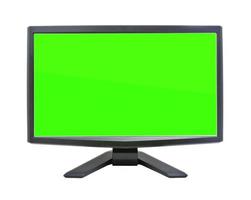 Computer monitor on white background photo