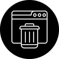 web basura vector icono