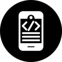 Mobile Coding Vector Icon