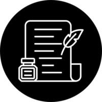 icono de vector de escritura