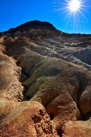 The Wucai City Scenic Area near Urumqi, Xinjiang, has a magnificent and dazzling Danxia landform photo