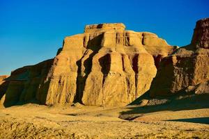 Ghost City in Xinjiang, China is a typical Yardang landform. photo