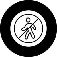No Entry For Pedestrians Vector Icon