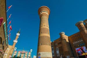 The Grand Bazaar in Urumqi, Xinjiang, China, with its magnificent towering buildings photo