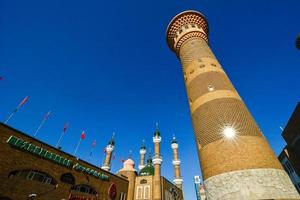 The Grand Bazaar in Urumqi, Xinjiang, China, with its magnificent towering buildings photo