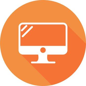 icono de vector de pantalla de monitor