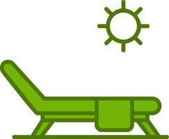 Sun bed Vector Icon