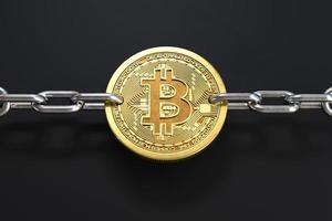 Bitcoin With Chains, Cryptocurrency concept photo