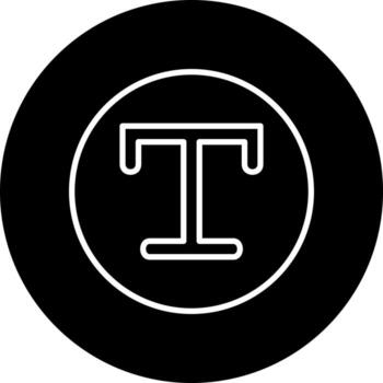 icono de vector de texto