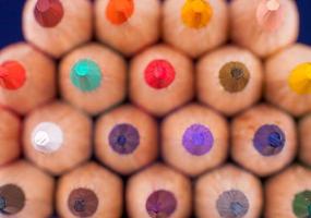 Color pencils close-up photo