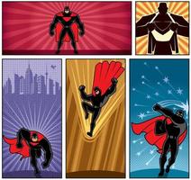 Superhero Banners 5 vector