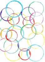 Colored circles made with paint photo