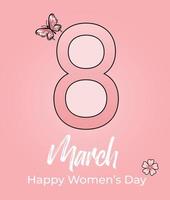 Happy Womens Day March 8 vector