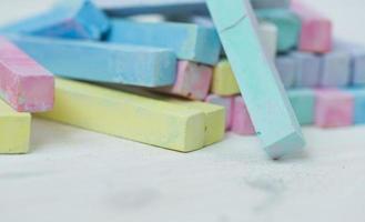 Colorful chalk pastels - education, arts,creative photo
