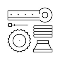 materials handling and crusher spare parts line icon vector illu