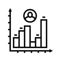 track your progress business line icon vector illustration