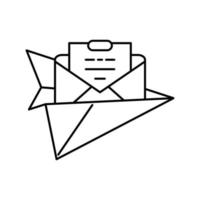 send email campaign marketing line icon vector illustration