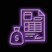 loan disbursement neon glow icon illustration vector