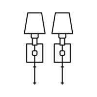 wall sconce set line icon vector illustration