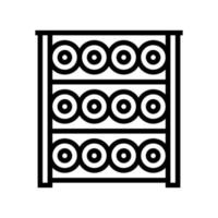 wine rack line icon vector illustration