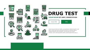 Drug Test Examination Device landing header vector