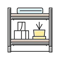 shelf bathroom interior color icon vector illustration