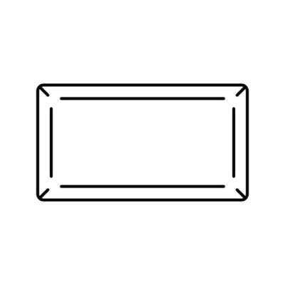 big kitchen table top view line icon vector illustration