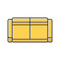 sofa two sections top view color icon vector illustration