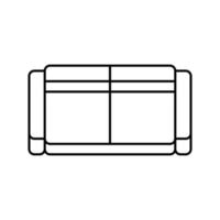 sofa two sections top view line icon vector illustration