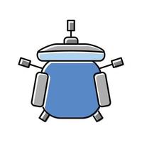 computer chair top view color icon vector illustration