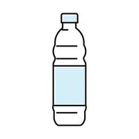 empty water plastic bottle color icon vector illustration