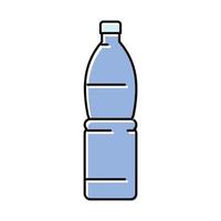 bebida agua el plastico botella color icono vector ilustración