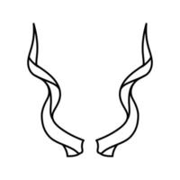 antelope wildlife animal line icon vector illustration