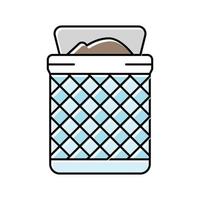 bathroom bin bathroom interior color icon vector illustration