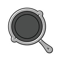 emitir hierro sartén cocina utensilios de cocina color icono vector ilustración