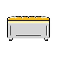 bedroom bench bedroom interior color icon vector illustration