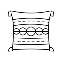 boho almohada vivo habitación línea icono vector ilustración